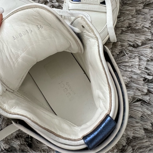 Gucci White GG Soft Leather High Top Sneakers - Picture 7 of 9
